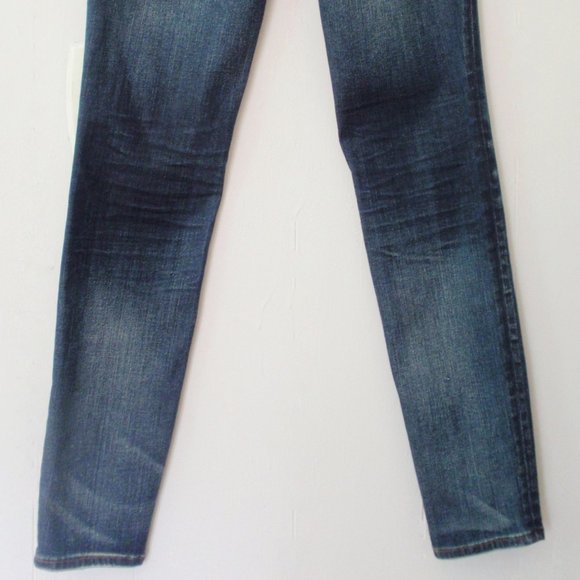 MADEWELL SKINNY SKINNY MID RISE DENIM JEANS SIZE 25 EDMONTON BLUE WASH - Picture 9 of 12